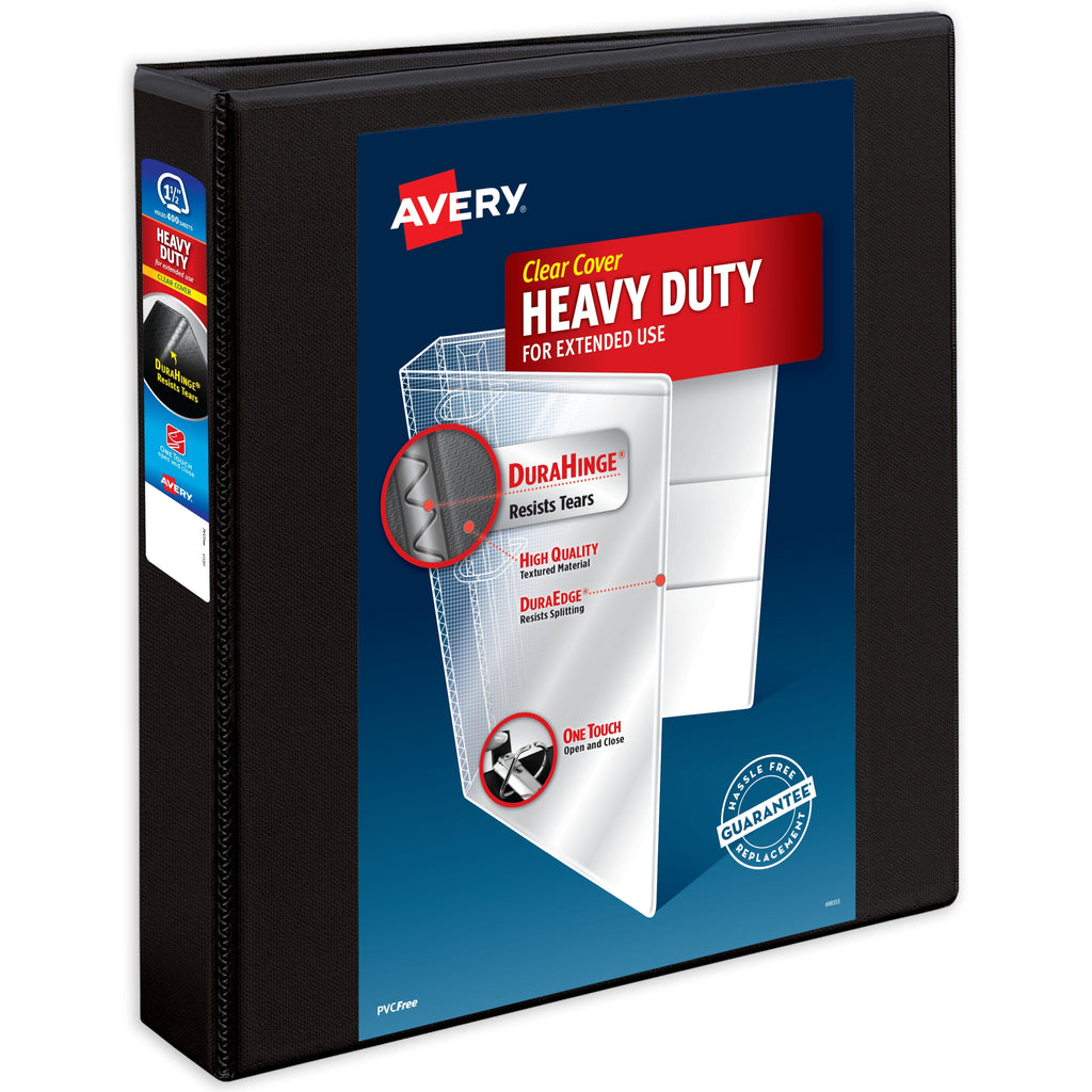 Heavy-Duty Binder, 1.5" Slant Rings, Black (79097)