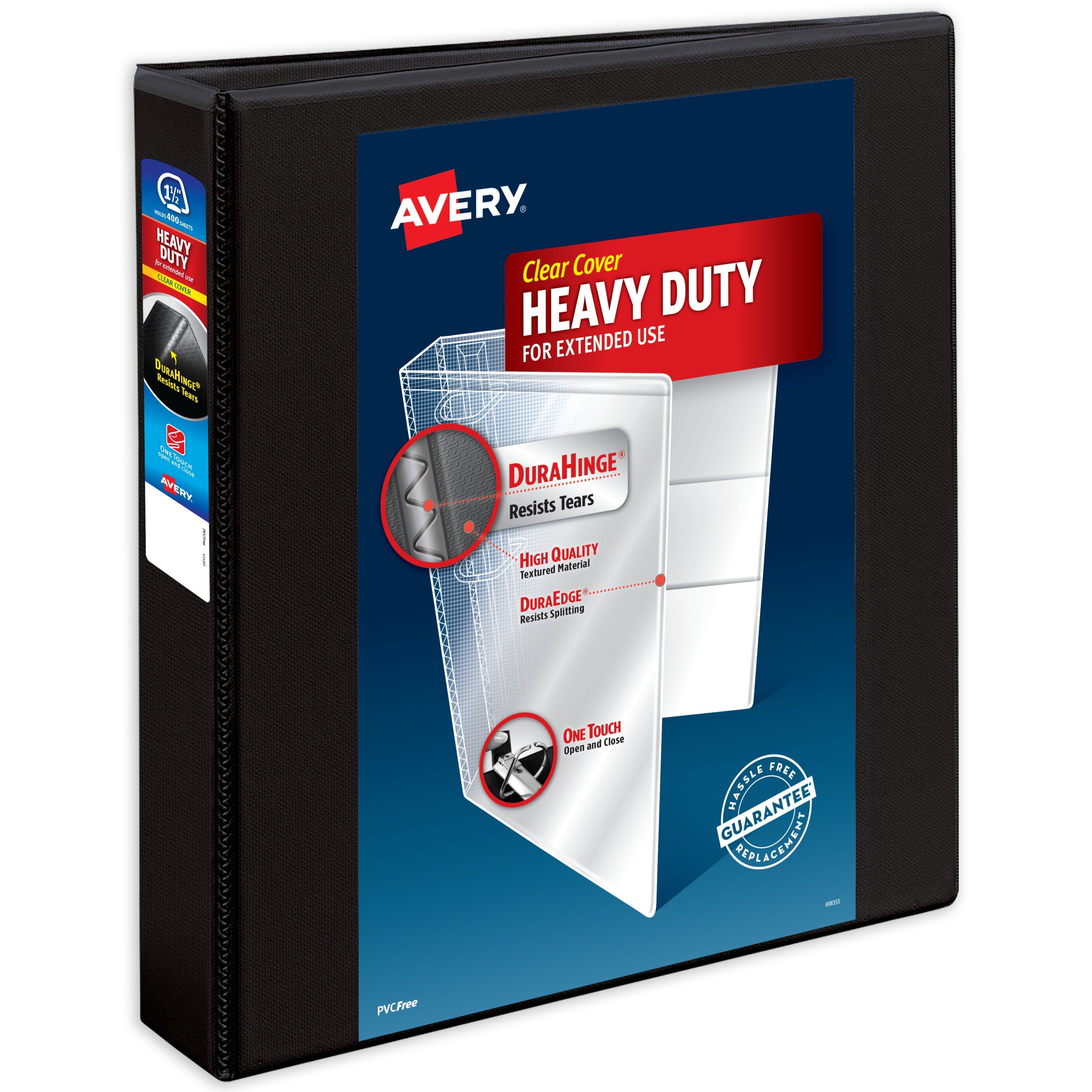 Heavy-Duty Binder, 1.5" Slant Rings, Black (79097)