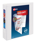 Heavy Duty View Binder, 2", White, Slant Ring, One-Touch, 530 Sheet Capacity, 1 Binder