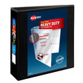 Heavy-Duty View 3 Ring Binder, 3" One Touch Slant Rings, Black