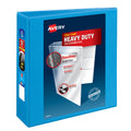 Heavy-Duty View Binder, 3" One Touch Slant Rings, 1 Light Blue