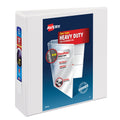 Heavy Duty View Binder, 3", White, Slant Ring, One-Touch, 635 Sheet Capacity, 1 Binder