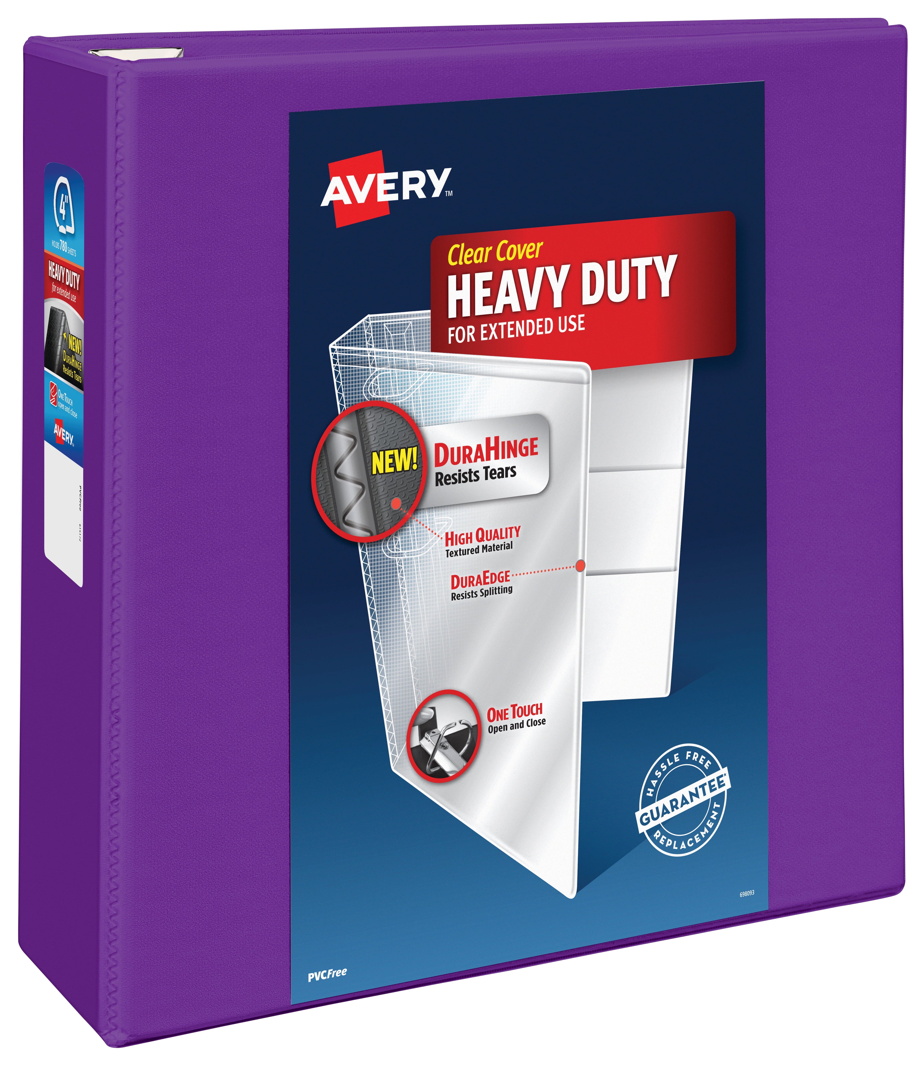 Heavy-Duty View Purple 4" Binder (79813)