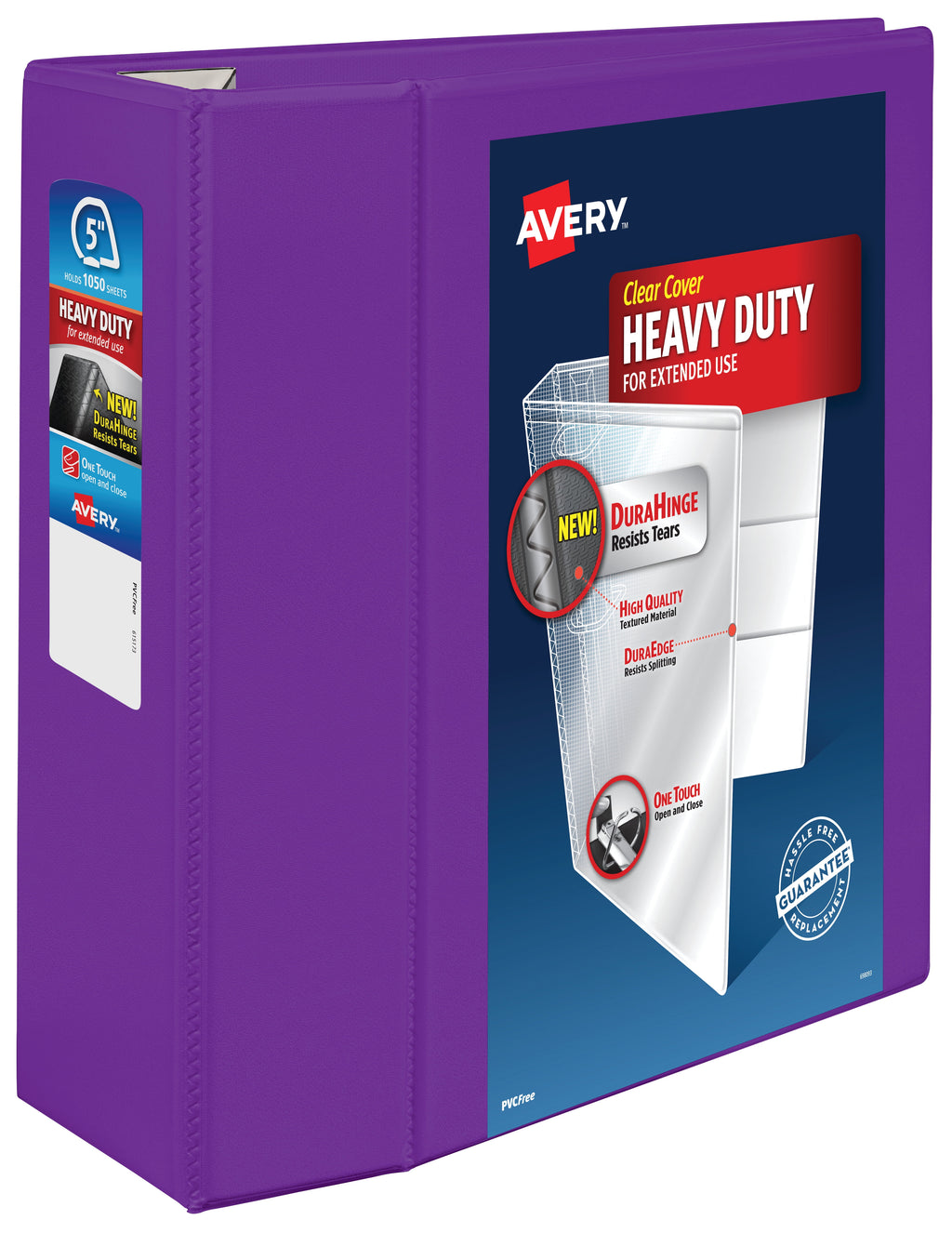 Heavy-Duty View Purple 5" Binder (79816)