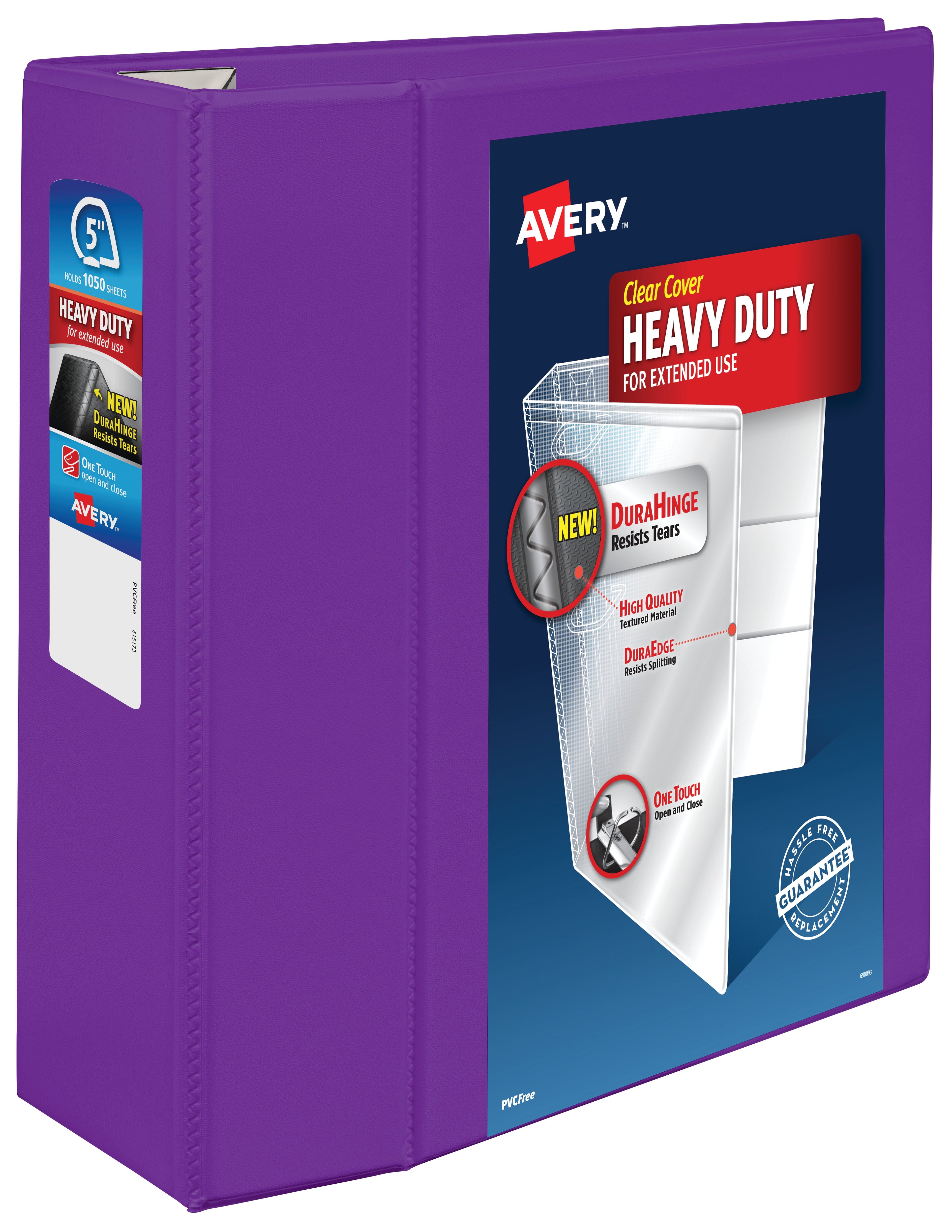 Heavy-Duty View Purple 5" Binder (79816)