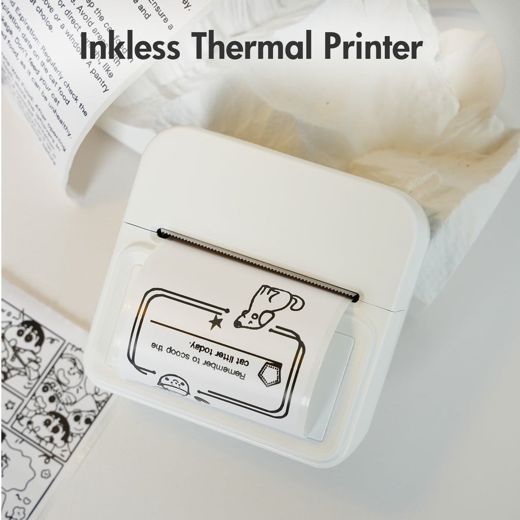 Label Maker Machine with Tape, Bluetooth Thermal Label Printer, Mini Sticker Maker , Free Cut Small Printer for for H...