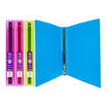 BAZIC 3 Ring Binder 1" Poly Binders Glitter Color Soft Cover, 175 Sheets, 4-Count