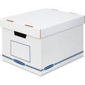 Organizers Storage Boxes, 12 / Carton, White,Blue