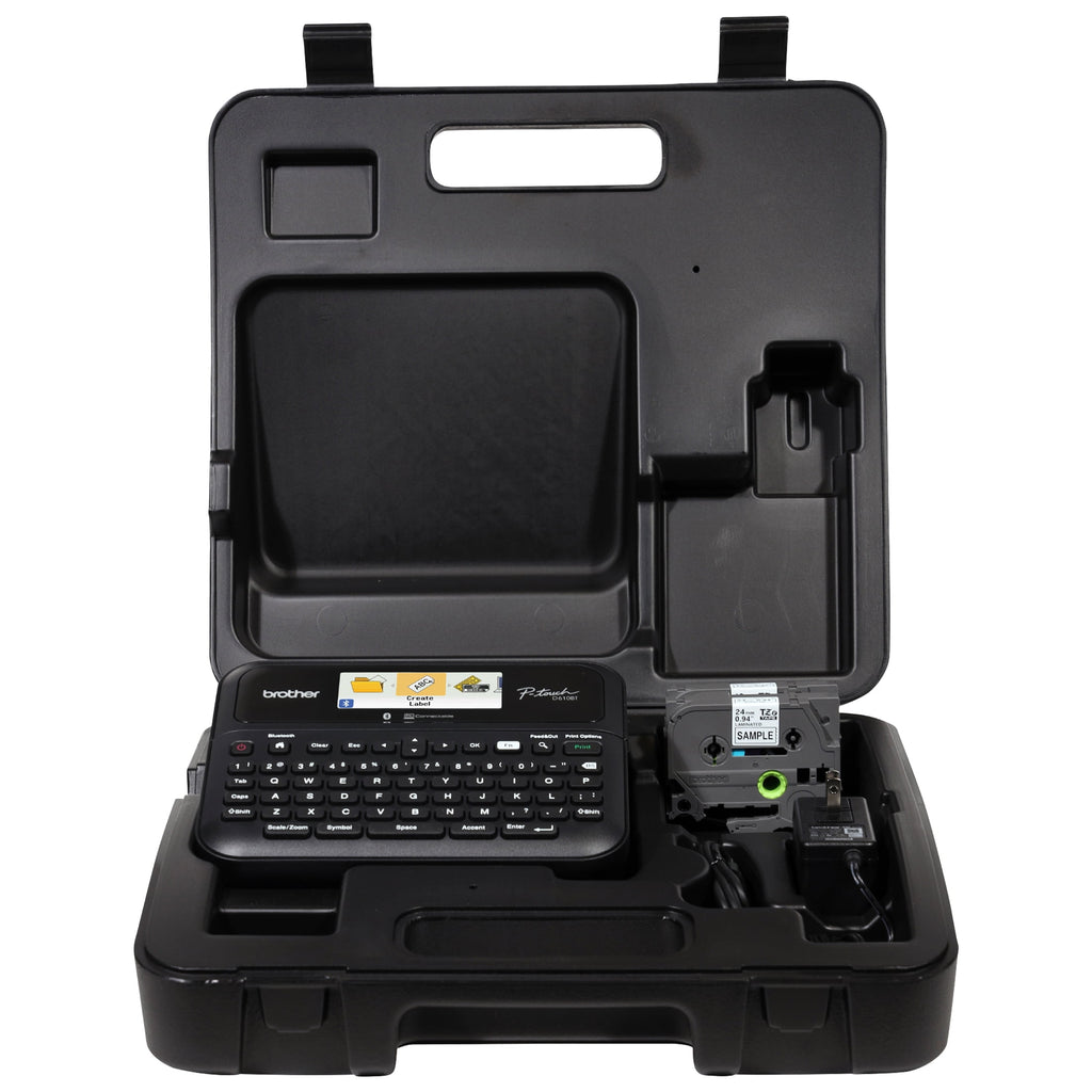 P-touch Business Professional Cected Label Maker with Bluetooth Cectivity, includes carry case and 4m Black Print on ...
