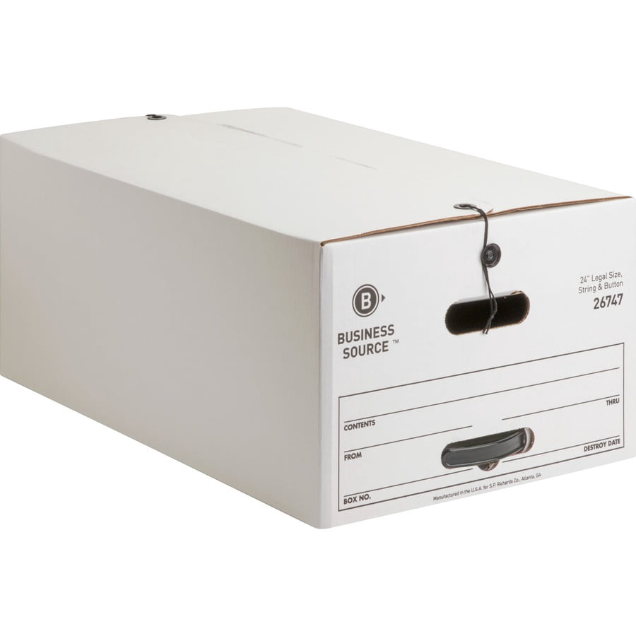 Medium Duty Legal Size Storage Box, 12 / Carton, White