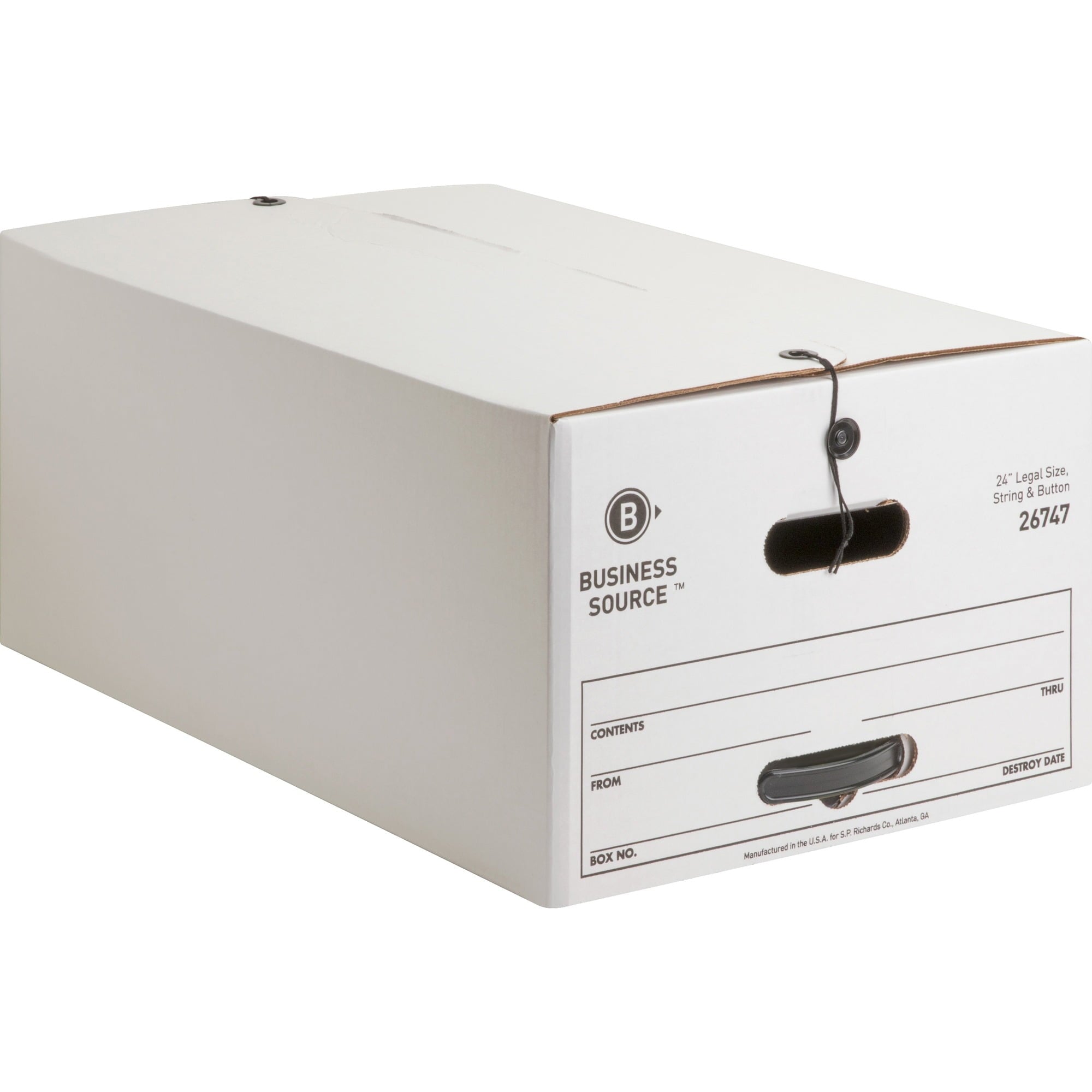 Medium Duty Legal Size Storage Box - Internal Dimensions: 15" Width X 24" Depth X 10" Height - External Dimensions: 1...