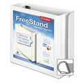 FreeStand Easy Open Locking Slant-D Ring Binder, 3" Cap, 11 x 8 1/2, White