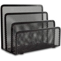 Organizer, Office Small Letter Sorter top File Organizer Metal Mesh with 3 Vertical Upright Compartments, 1 PackBlack