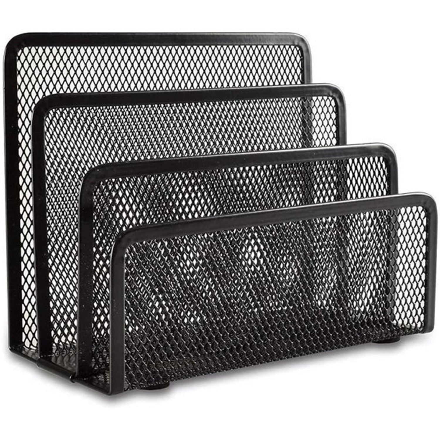 Organizer, Office Small Letter Sorter top File Organizer Metal Mesh with 3 Vertical Upright Compartments, 1 PackBlack
