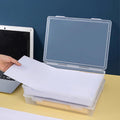 Clear A4 A5 File Box Document, Rectangle Storage Containers, Plastic Storage Box File Organizer Box, Paper Case with ...