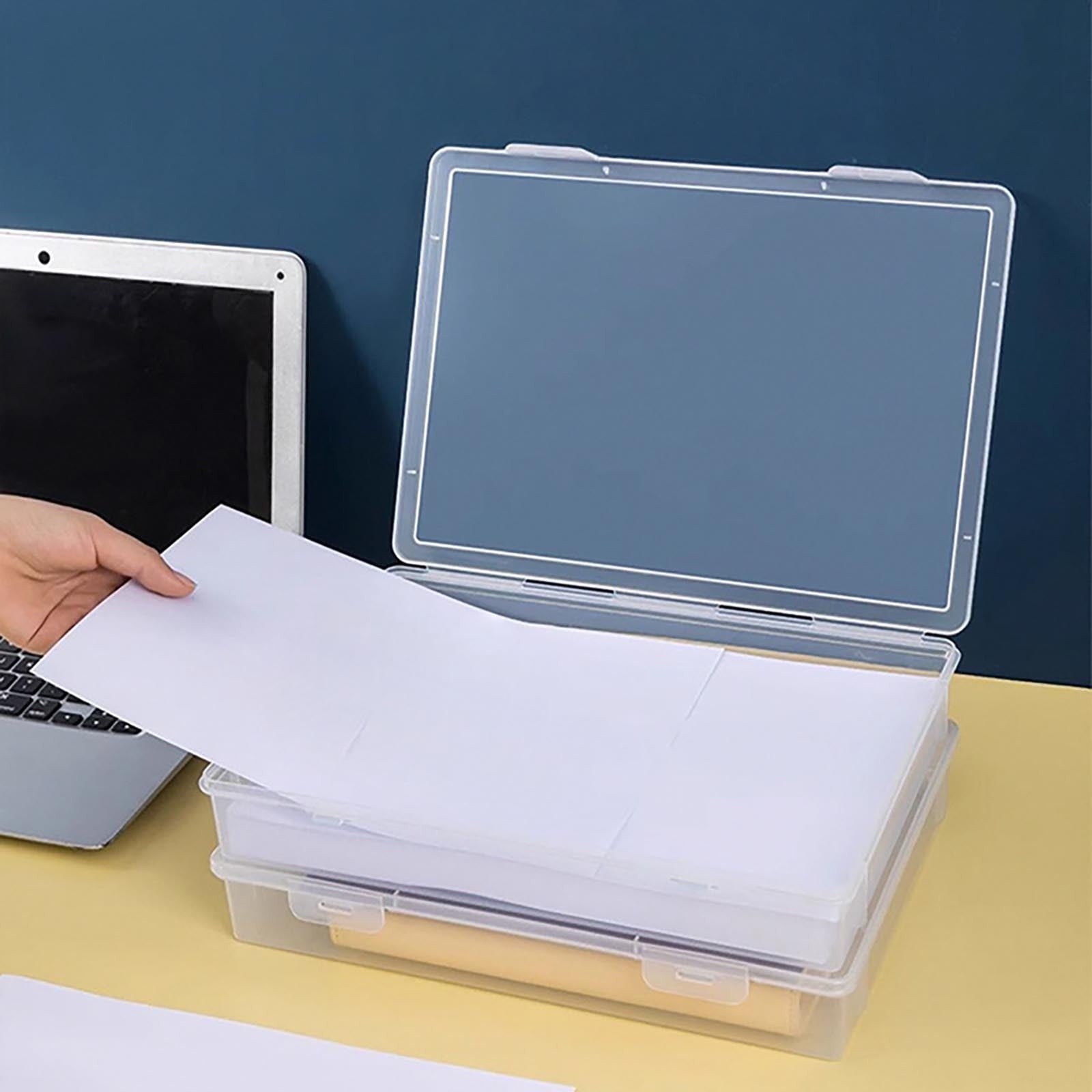 Clear A4 A5 File Box Document, Rectangle Storage Containers, Plastic Storage Box File Organizer Box, Paper Case with ...