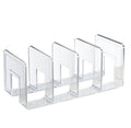 Clear Acrylic File Organizer for Desk, 4 Sections Acrylic Desktop Organizer Holder Sorter,Book Paper Storage Dividers...