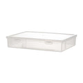 Clear Plastic File Organizer Box Document Storage Box for Letter Size Paper Home Office Desk Organizer for School Sup...