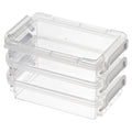 Clear Storage Bins with Lids, Plastic Container Bins for Organizing, Clear File Box Stackable Storage Containers for Home, Office and Scrapb