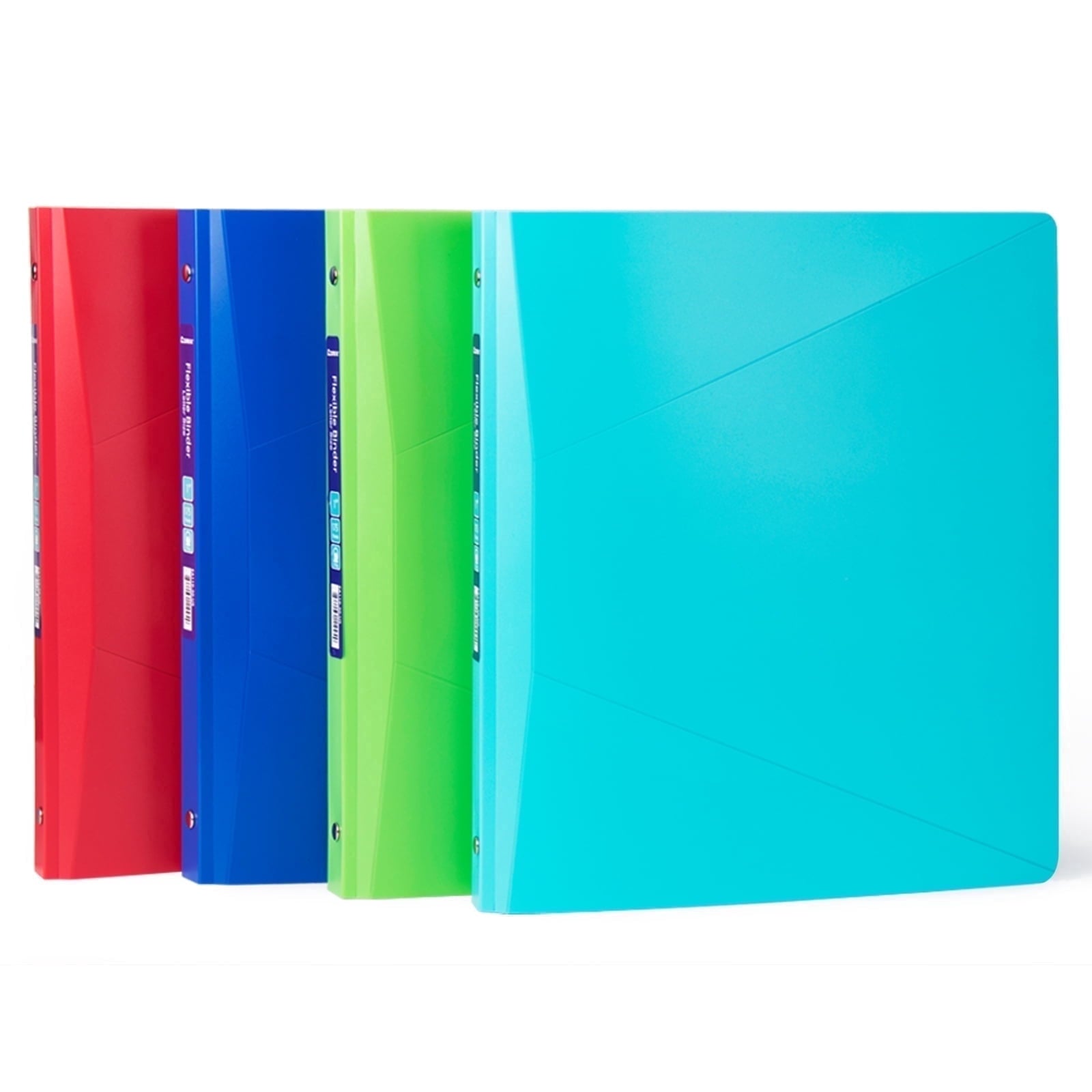 3 Rings Binder 1 inch Round Ring, 175 Sheets Organizer with Pockets, 4-Pack Assorted Color