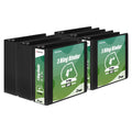 Heavy-duty 3 Ring Binder,4 inch D Ring, Hold 835 Sheets, 6 Pack Black