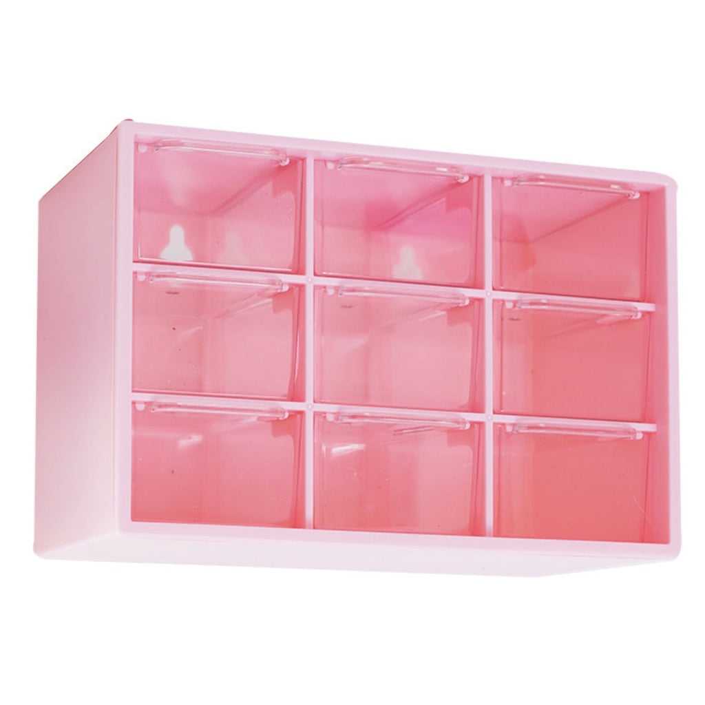 Desktop Plastic Organizer,Drawer Storage Box with 9 Mini Drawers,Drawer Storage Case,Office Supplies Storage Box,Smal...