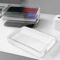 Document Storage Box, File Organizer, Plastic Archive Box with Lid, Moisture Proof, Stackable, Clear, Large Capacity ...