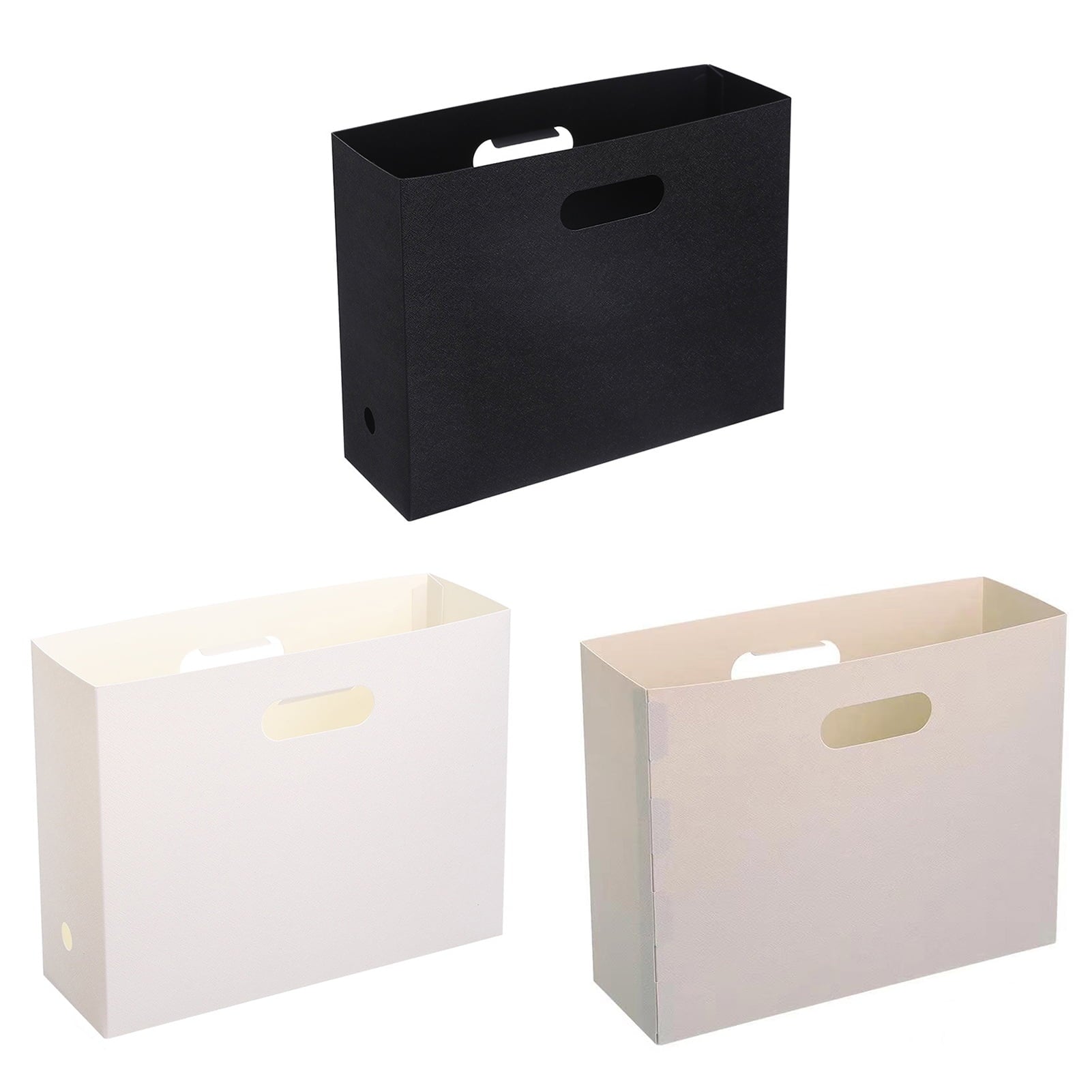 Document Storage Box Folding Large Capacity File Storage Vertical Desk Office Desktop Sundries Organizer for School,B...