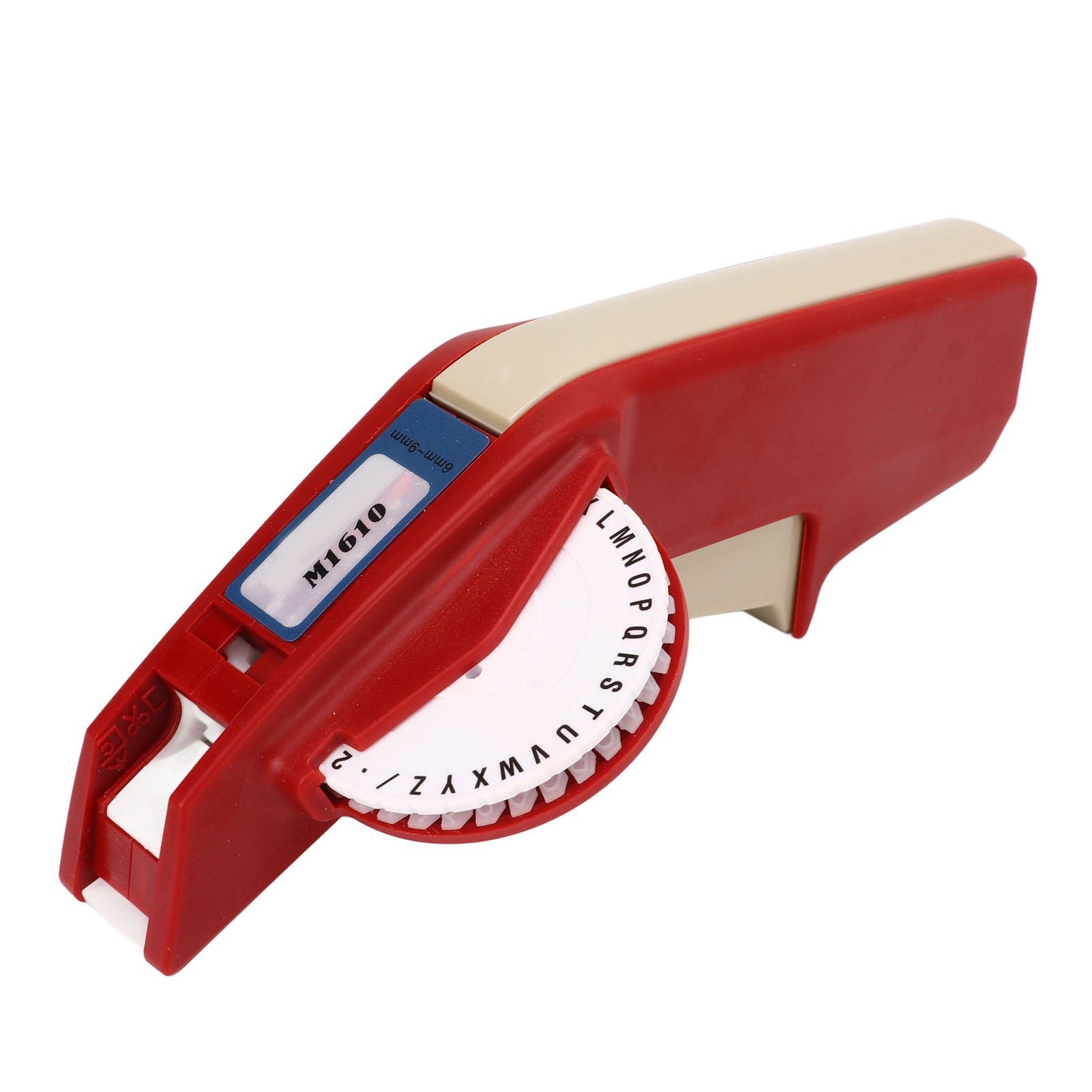 Embossing Label Maker, Premium ABS Clear Number Letter Wide Application Manual Label Printer For Office Black