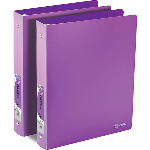 1 Inch 3 Ring Binder Presentation Book Office Supplies, Purple 2 Pack