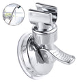 Rzvnmko 1Pcs Adjustable Suction-cup Shower Head Holder, Shower Head Holder, Bathroom Suction-cup Shower Head Holder, No-perforation, Chrome