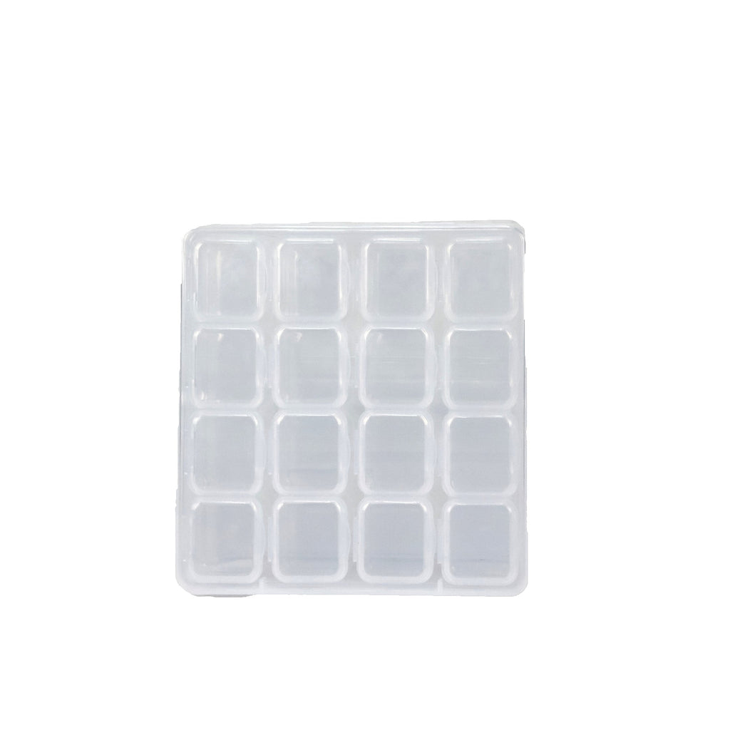 Everything Mary Craft Organizer with 16 Stackable Clear Jars – Bead & Craft Storage Container for DIY Projects