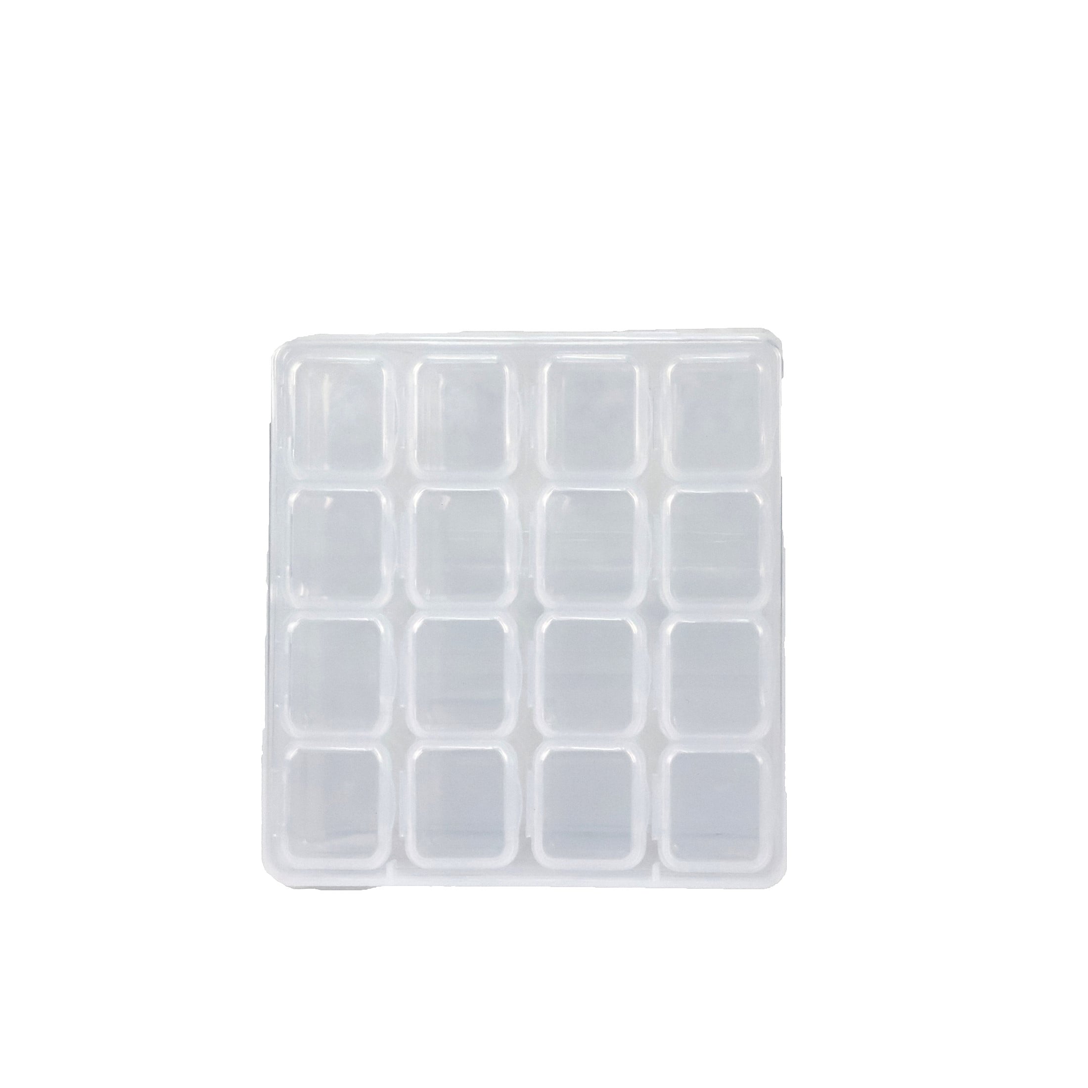 Everything Mary Craft Organizer with 16 Stackable Clear Jars – Bead & Craft Storage Container for DIY Projects