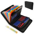 13 Pockets Expanding File Folder, Folio Accordion File Organizer, A4 Fireproof File Storage Folder, Important Documen...