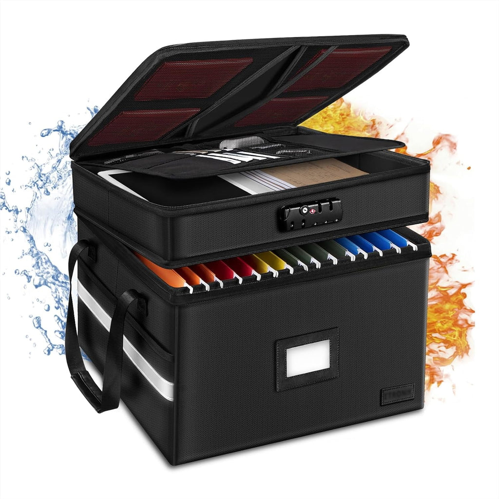 with Lock, 2 Layer File Cabinet with 5 Tab Inserts,Office File Storage