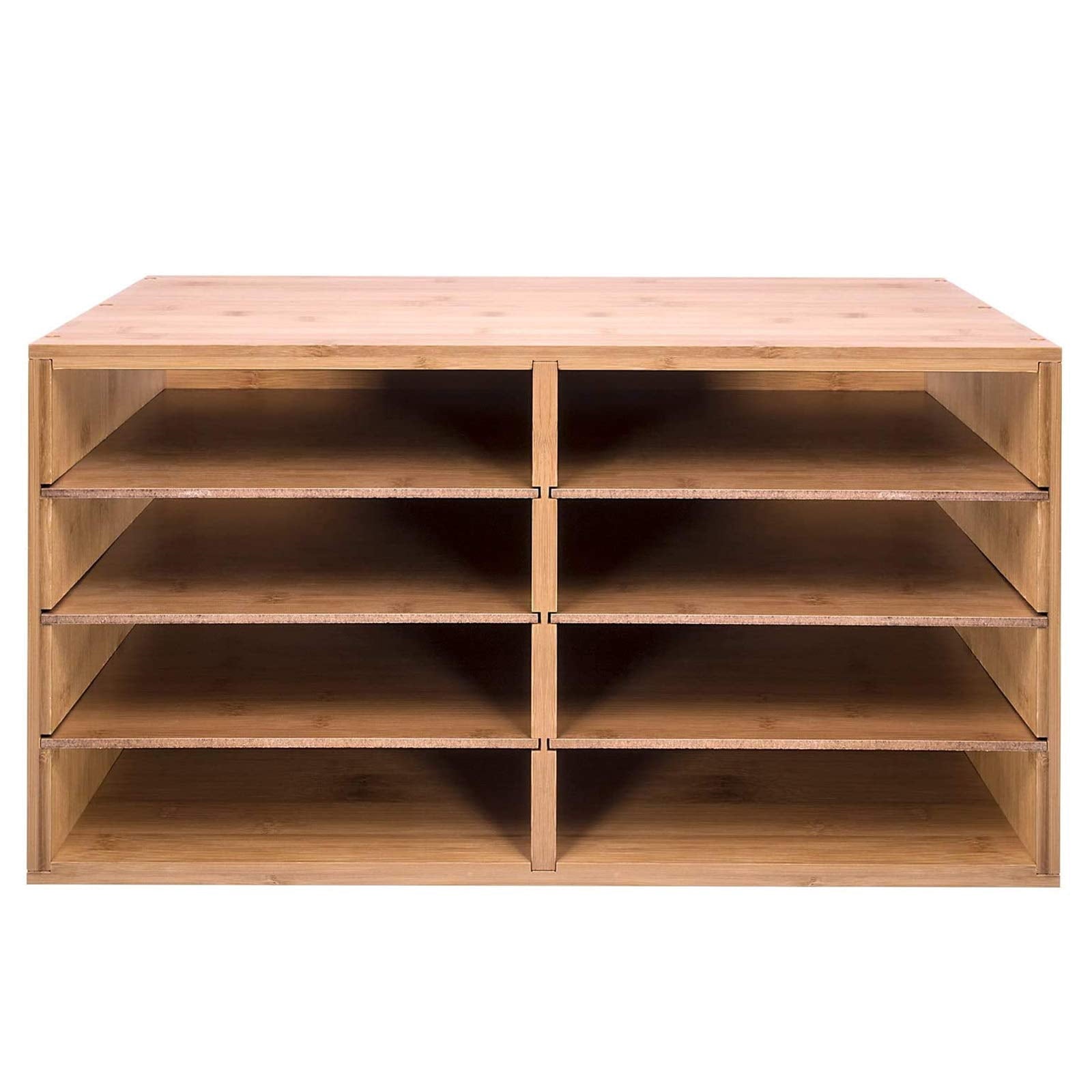 HYGRAD BUILT TO SURVIVE Bamboo A4 File Organizer with 8 Slots  Desktop Document & Letter Sorter for Paper, Mail, Folder & Magazine Storage