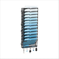 13-Tier Metal Hanging File Organizer with Hooks, Wall Mounted Paper Organizer, Screw Mount