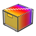 Hanging File Organizer, Metal Storage Box, Portable File Box with Handle for Organizing Documents, Paper