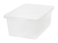 IRIS 17 Qt. Plastic Storage Bin with Lid, Stackable Storage Container, Tote, Clear