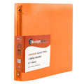 Plastic 1 1/2 in Binders, 3 Metal Rings, Orange, 1/Pack