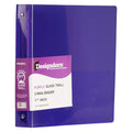 Plastic 1.5 Inch Binders, 3 Metal Rings, Purple, 1 Per Pack