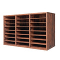 Document Divider, 24 Sections Office Postbox with Detachable Racks, Timber Postbox Arranger Particle Board for Office...