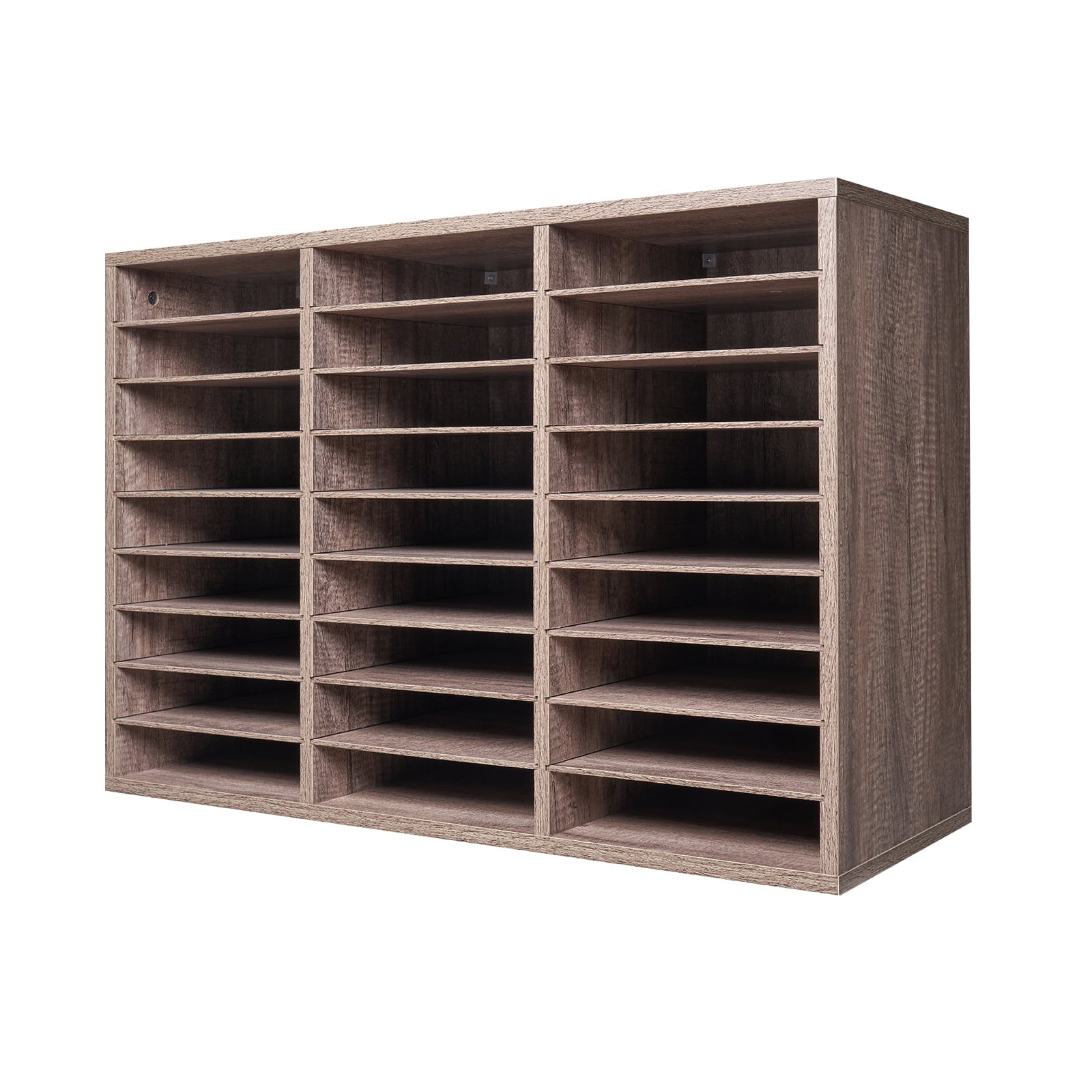 Document Storage, 27-Slot Office Post Box with Adjustable Shelves, Particle Board Mail Sorter for Office, Home, or Cl...