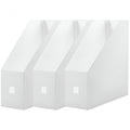 3Pcs File Document Box Book Storage Rack Plastic Files Books Holders Office Magazine Holder 1.61x9.43x3.54in