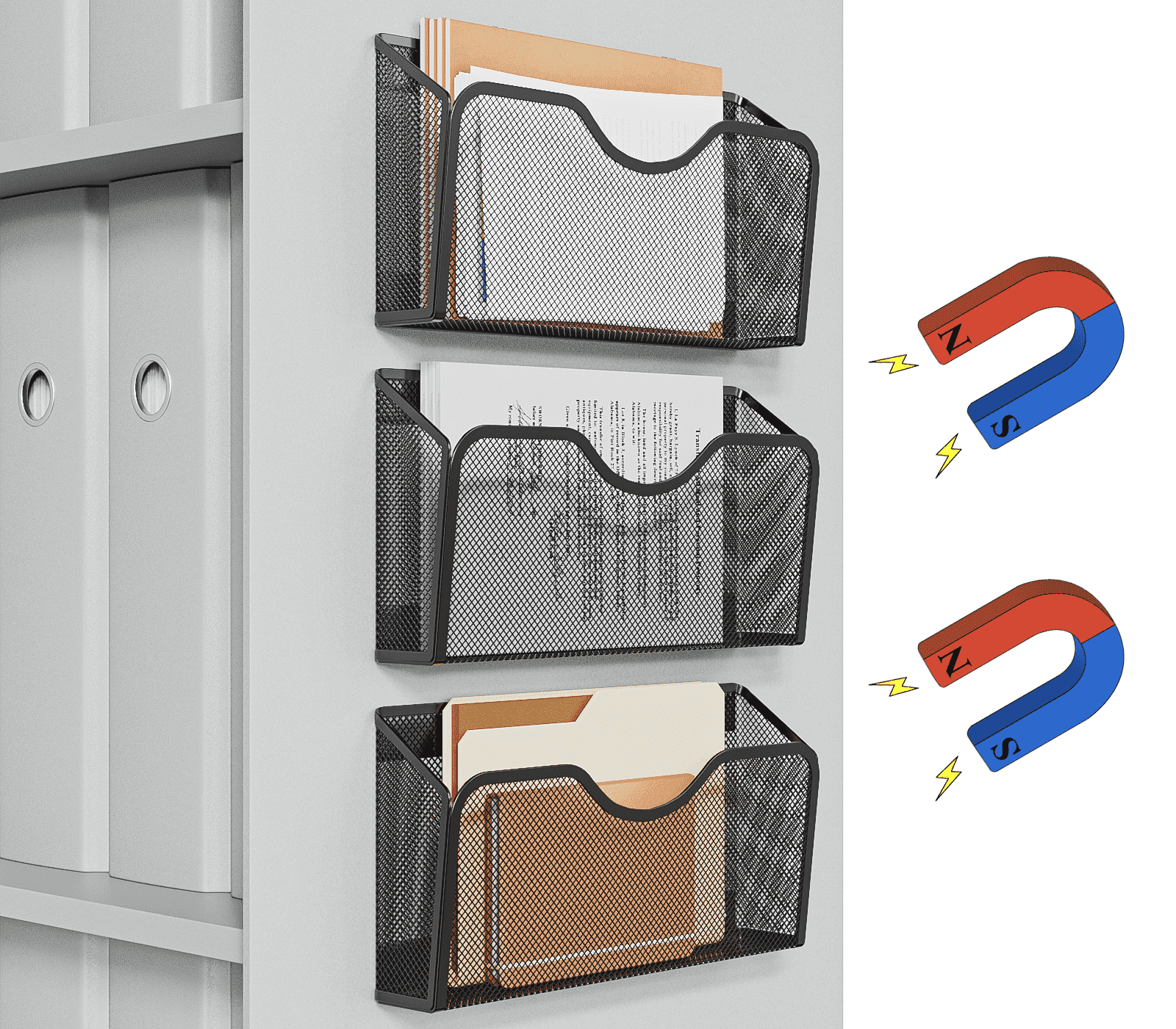 Paper Mail Organizer No Drilling Magazine Paper Document / Hanging Organizer