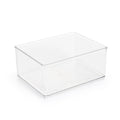 Medium Clear Plastic Organizer Bin for Bathroom Storage