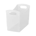 Mainstays 12 Qt Clear Plastic Storage Bin Organizer with Carrying Handles, Narrow Rectangular Utility Container for Pantry, Closet, Cabinet