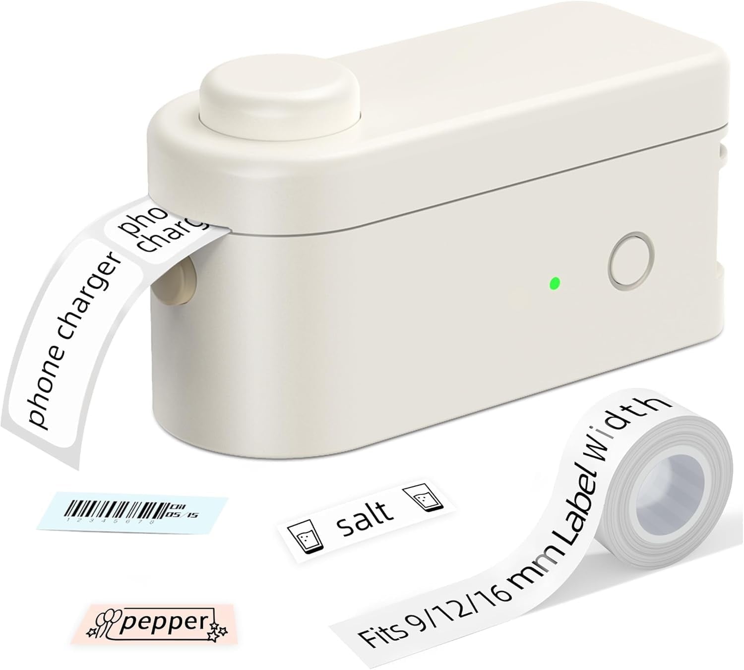 MakeID Label Maker Machine With Tape - Portable & Rechargeable Label Makers With Built-In Cutter, .63" Waterproof Tape - Wireless Label Prin