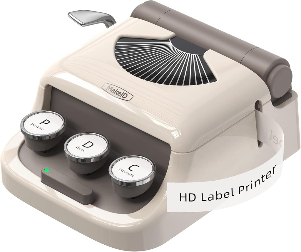 Portable Bluetooth Direct Thermal Label Maker with Tape, White