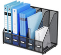 for Desk,Desk with 5 Vertical Compartments Mesh Magazine Holder for Office Home